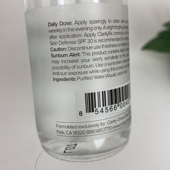 Clarity RX Brighten It 10% lactic acid solution NEW sealed 2 fl.oz. - Picture 5 of 13